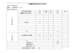 单价分析地面防水