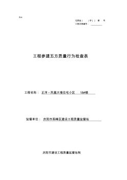 参建各方行为检查表