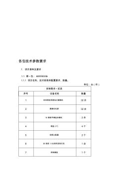 各包技术参数要求(精)