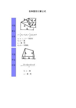 各种图形计算公式(包括挖土方)