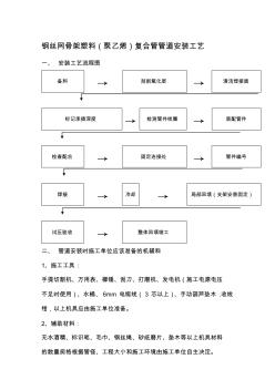 噶米【2017年整理】钢丝网架复合管安装工艺