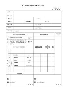 地下连续墙检验批质量验收记录市政质检