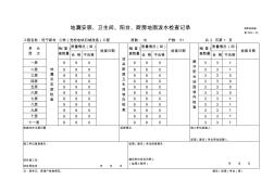 地漏安装、卫生间、阳台、厨房地面泼水检查记录(20200731190119)