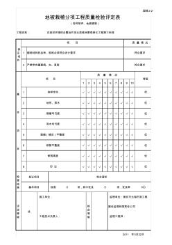 地被栽植分項(xiàng)工程質(zhì)量檢驗(yàn)評(píng)定表