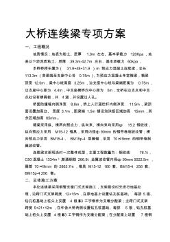大橋連續(xù)梁專(zhuān)項(xiàng)方案收集資料