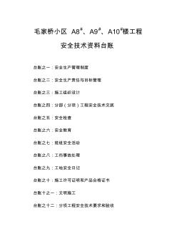 安全台帐全套目录