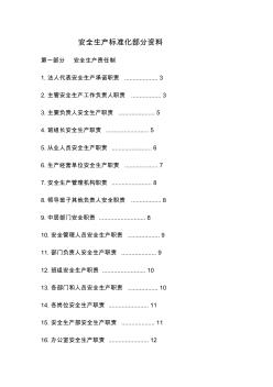 安全生产标准化部分资料