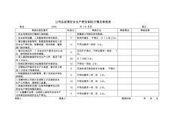 安全生产责任制执行情况考核表