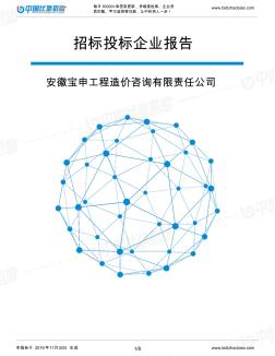 安徽宝申工程造价咨询有限责任公司-招投标数据分析报告