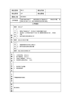 崗位說明書學校綠化工