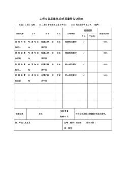 工程安装质量及观感质量验收记录表 (2)