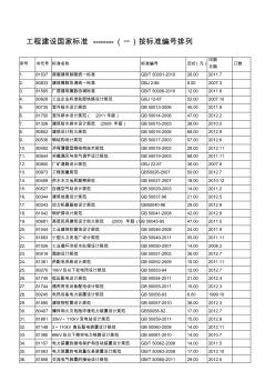 工程建设国家标准一按标准编号排列