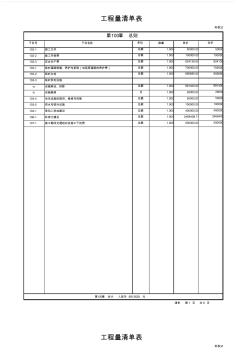 工程量清单表 (2)