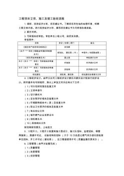 工程项目立项、施工及竣工验收流程