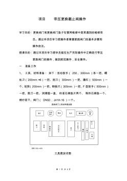 带压更换法兰阀门操作