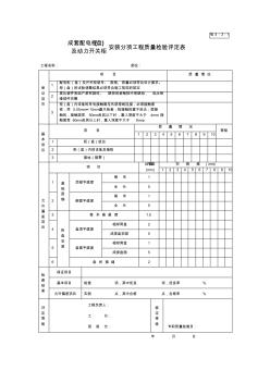 成套配电柜(盘安装分项工程质量检验评定表