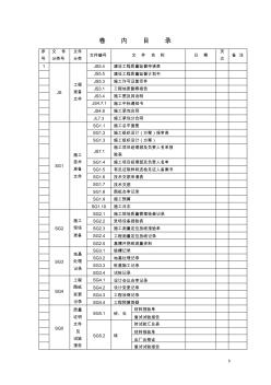 房屋建筑工程施工文件目录