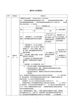 房屋建筑工程施工图设计文件消防技术审查要点