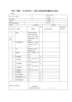 构件(钢梯、平台及栏杆)安装工程检验批质量验收记录表