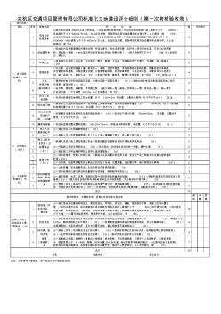 标化工地评分表(第一次考核验收表)