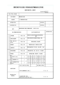 橱柜制作与安装工程检验批质量验收记录表 (3)