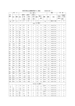 法兰螺栓对照表-规范