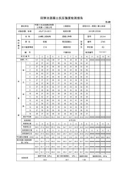 泵送混凝土回弹计算表(样板)