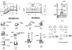 玻璃不锈钢管护手栏杆等大样节点图