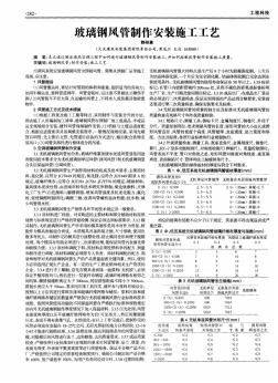 玻璃钢风管制作安装施工工艺