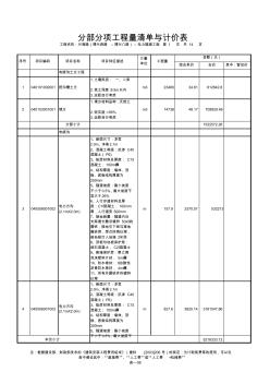 电力隧道工程清单