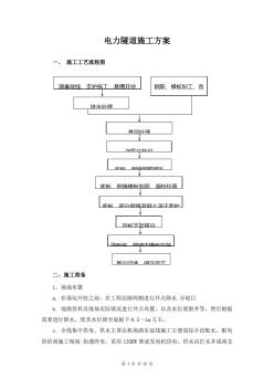 電力隧道施工方案