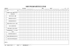 電梯日常巡查與使用狀況記錄表(范本)