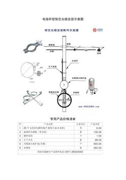 电线杆型架空光缆安装示意图