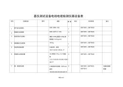 电线电缆检测仪器设备表