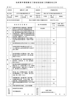 電線鋼導(dǎo)管暗敷設(shè)工程檢驗批施工質(zhì)量驗收記錄