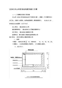 電纜溝施工方案(1)