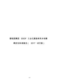 碧桂園集團(tuán)SSGF水電精確定位標(biāo)準(zhǔn)做法