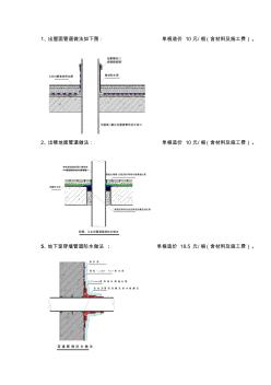 穿墻管道及壓條處理節(jié)點圖