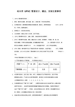 给水用UPVC管道设计搬运安装注意事项-电缆保护管