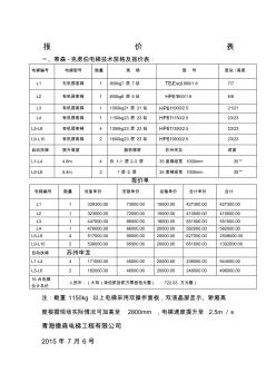 蒂森电梯报价表 (3)