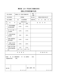 表16-1混凝土拌和物質(zhì)量評定表