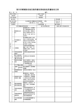 表5.25.12室内采暖辅助设备及散热器安装检验批质量验收记录