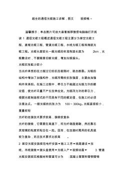 超全的通信光缆施工讲解,图文视频哦~