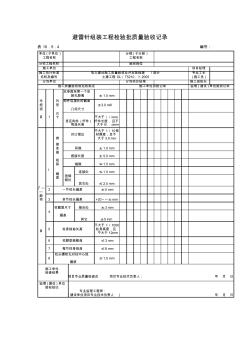 避雷针组装工程检验批质量验收记录