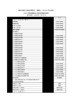 郴州市建設(shè)工程造價管理站文件2012年第四期