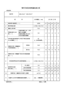 钢吊车梁安装质量检查记录