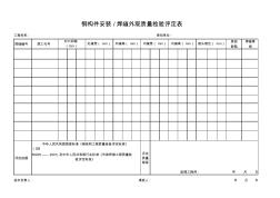 钢构件安装焊缝外观质量检验评定表