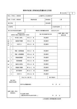 鋼構(gòu)件組裝工程檢驗(yàn)批質(zhì)量驗(yàn)收記錄表 (3)