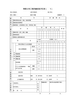 钢筋分项工程质量检验评定表(1)