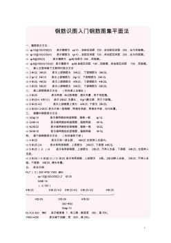 钢筋识图入门钢筋图集平面法